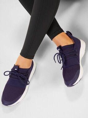 Fabletics Zuma Studio Sneaker sock-like mesh upper and wide support cross strap